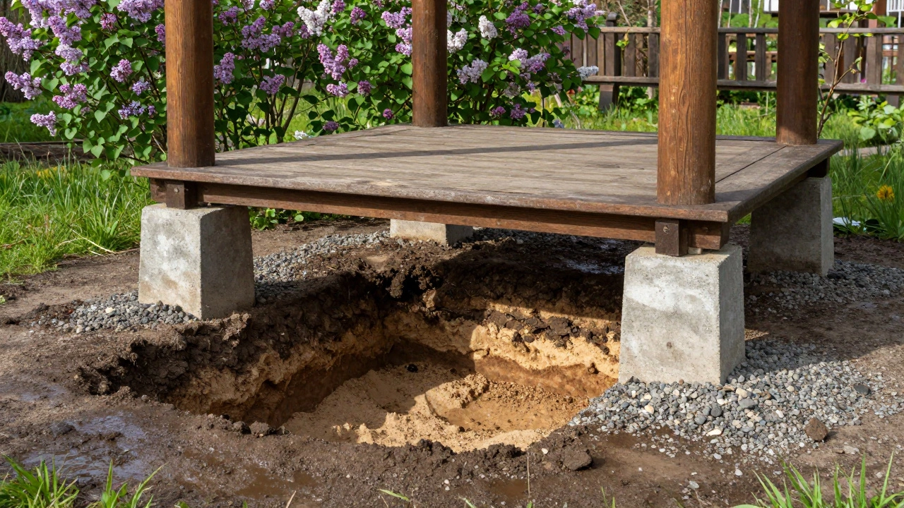 Какое основание сделать под беседку: лучшие варианты для долговечности и устойчивости