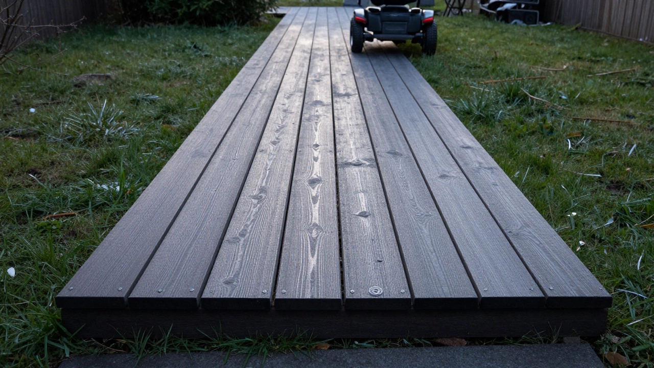 Композитная дорожка на газоне с мобильно-колясковым доступом