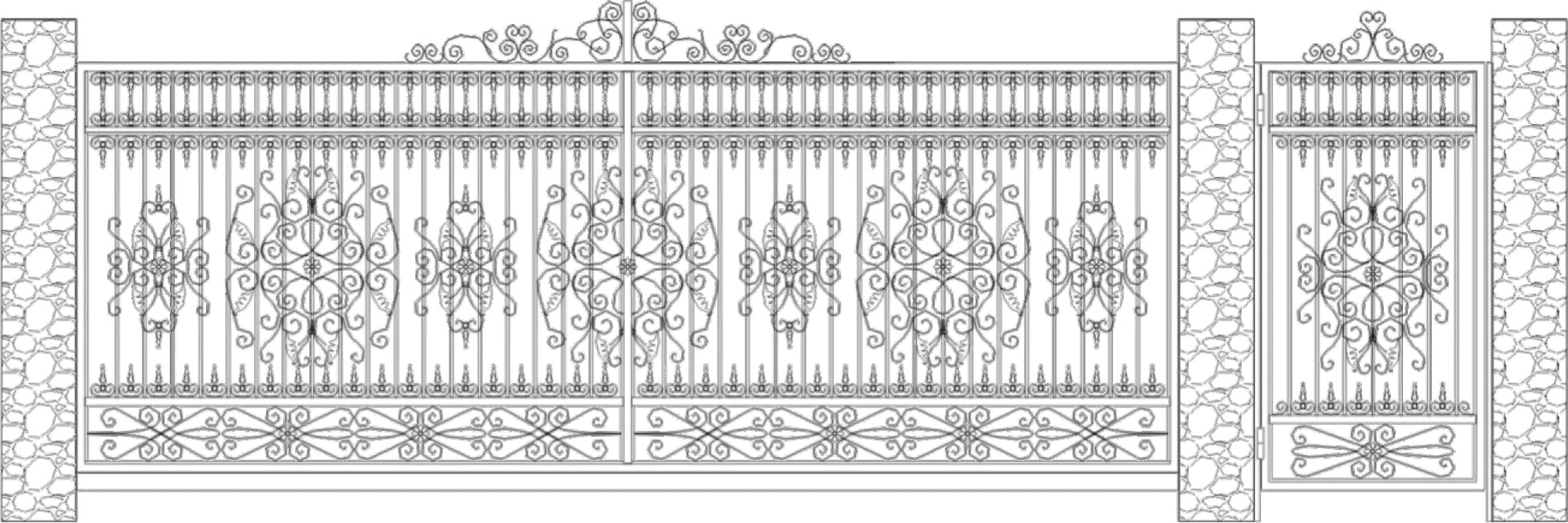 кованные ворота